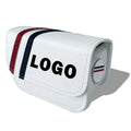 Lychee Leather Striped Print Golf Bag Mini Leather Golf Tee Bag Accessories Bag