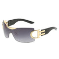 2026 New Arrival Punk Vintage Rimless Sports Sunglasses Future Technology Eyewear