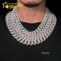Luxury Hip Hop 16mm 18mm 20mm Moon Shape Moissanite Cuban Link Chain Iced Out 925 Sterling Silver Men Fashion Chains Necklaces