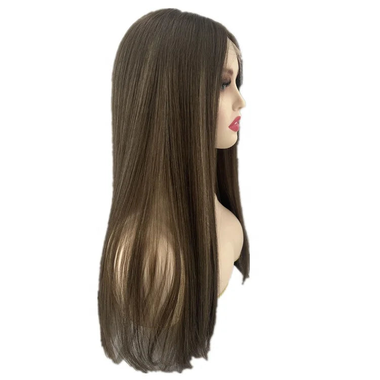 Ready to Ship Wholesale Brown Kosher European Hair Wigs with Transparent Lace Top Direct From Factory on Aliexpress