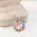 Alloy Colorful Fortune Tree Necklace Pendant Fashion Jewelry Charms for Women Men Girls