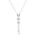 AA00646 Butterfly Clavicle Titanium Steel Chain Necklace for Women