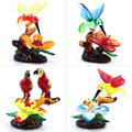 New Handcrafted Glass Bird-flower Plant Hummingbird Decorative Garden Bird Ornaments