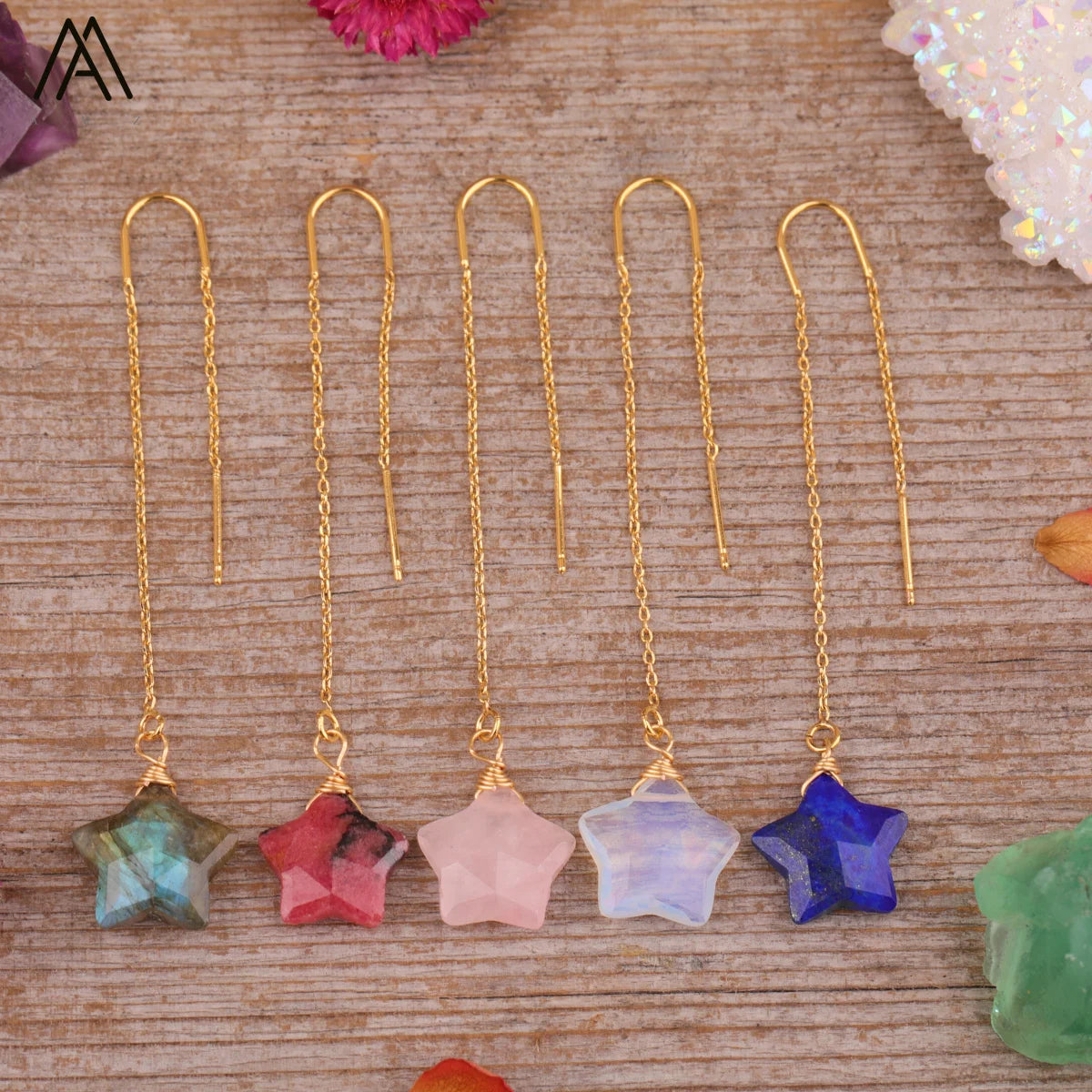 Crystal Star Earrings for Women Dainty Jewelry  Tiny Little Stars Dangle Earring Gift to Her
