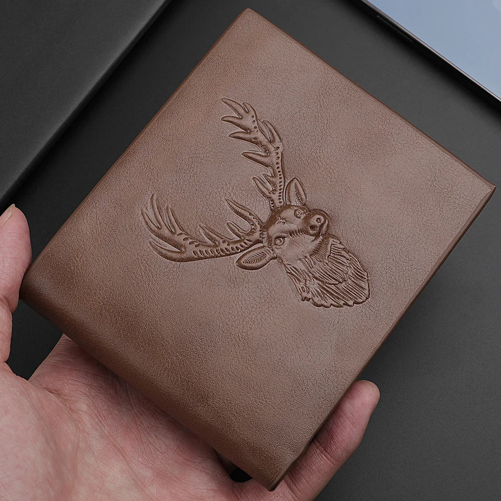 DEABOLAR Luxury Designer Small Wallet Vintage Customized Money Clip Handmade Wallet Pu Leather Coin Purse
