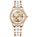 OLEVS  6612 Custom logo Automatic Oem New Luxury Design Stainless Steel  Tourbillon Watch Mechanical Watches Watch Lady Luxury