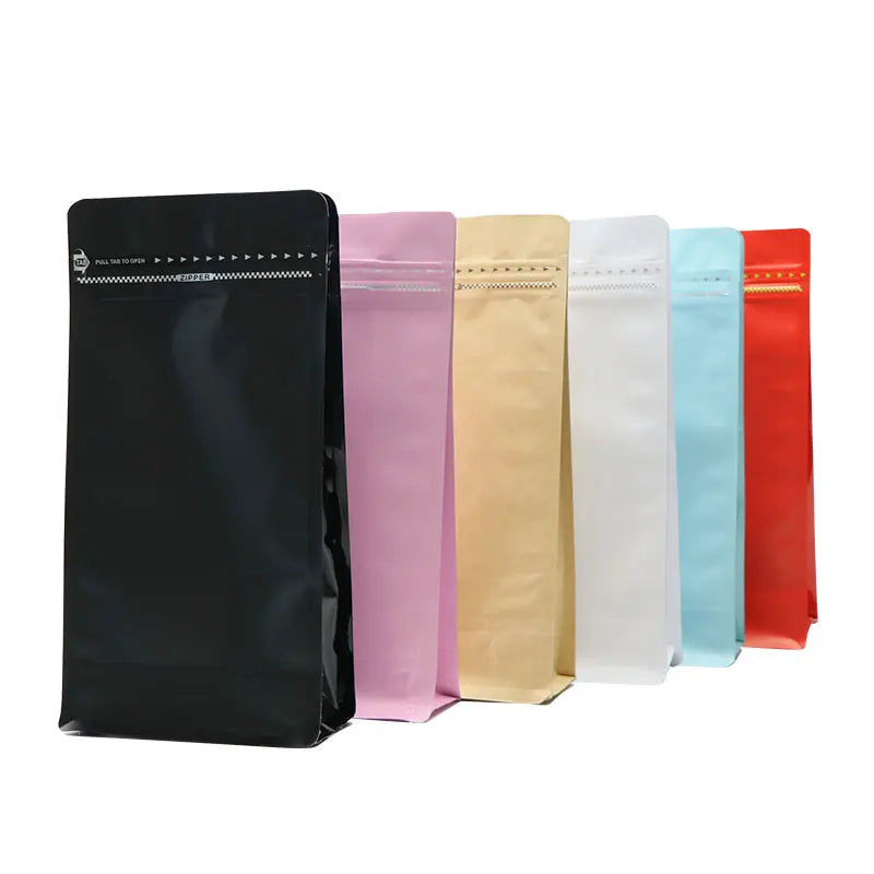 3kg 500g 250g Matt Customized Aluminum Foil Compostable Side Gusset Ziplock Kraft Paper Biodegradable Drip Coffee Pouch Bag