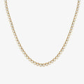 Bezel CZ 2mm Women Jewelry Customize Gold Plated Cubic Zirconia Tennis Chain Choker Necklace