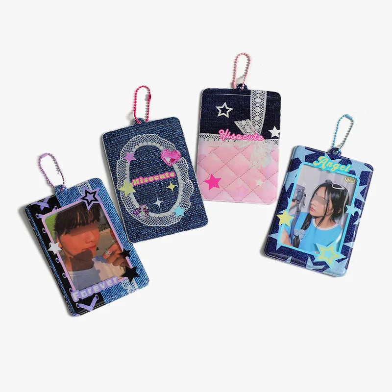 Custom PVC Photocard Holder Key Chain Cute Anime Photo Card Binder Kpop Photo Album Frames