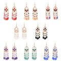 New Fashion Bohemian Tassel Earrings Suitable for Women's Multi-bell Color Personality Jewelry Birthday Gift
