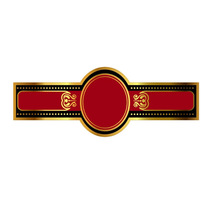 Gold Foil Custom Eco-Friendly Non-Adhesive Paper Cigar Labels & Bands with ISO9001 Certification