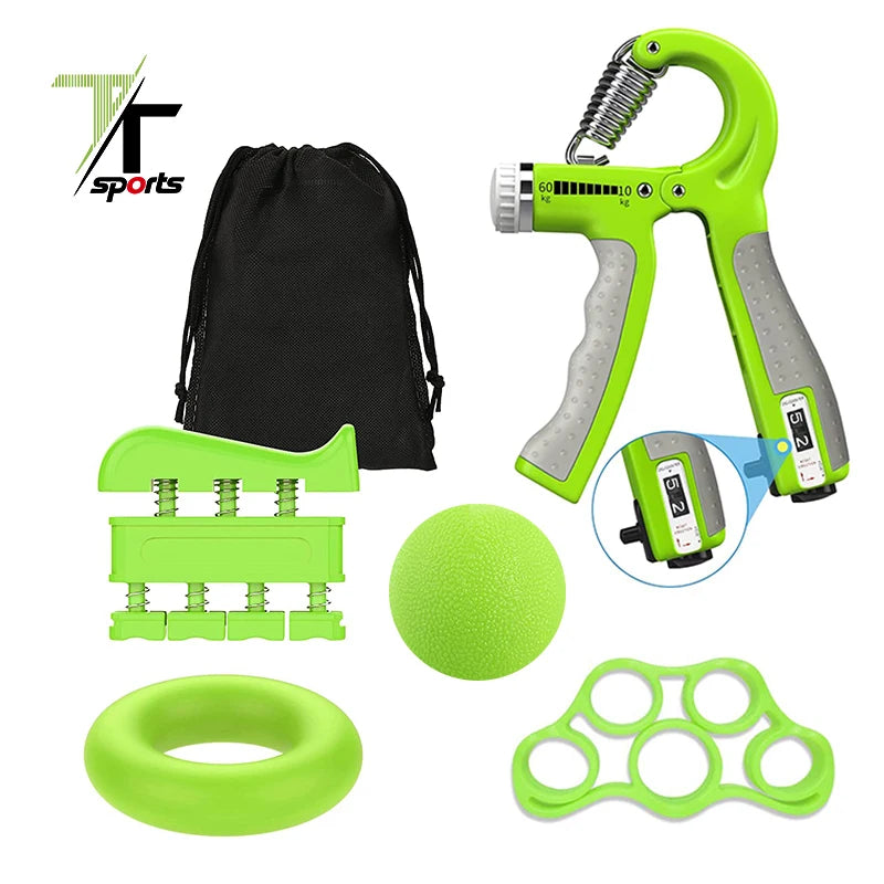Men Women Metal Exercise Heavy Hand Grips Adjustable Resistance Finger Strengthener Trainer Set