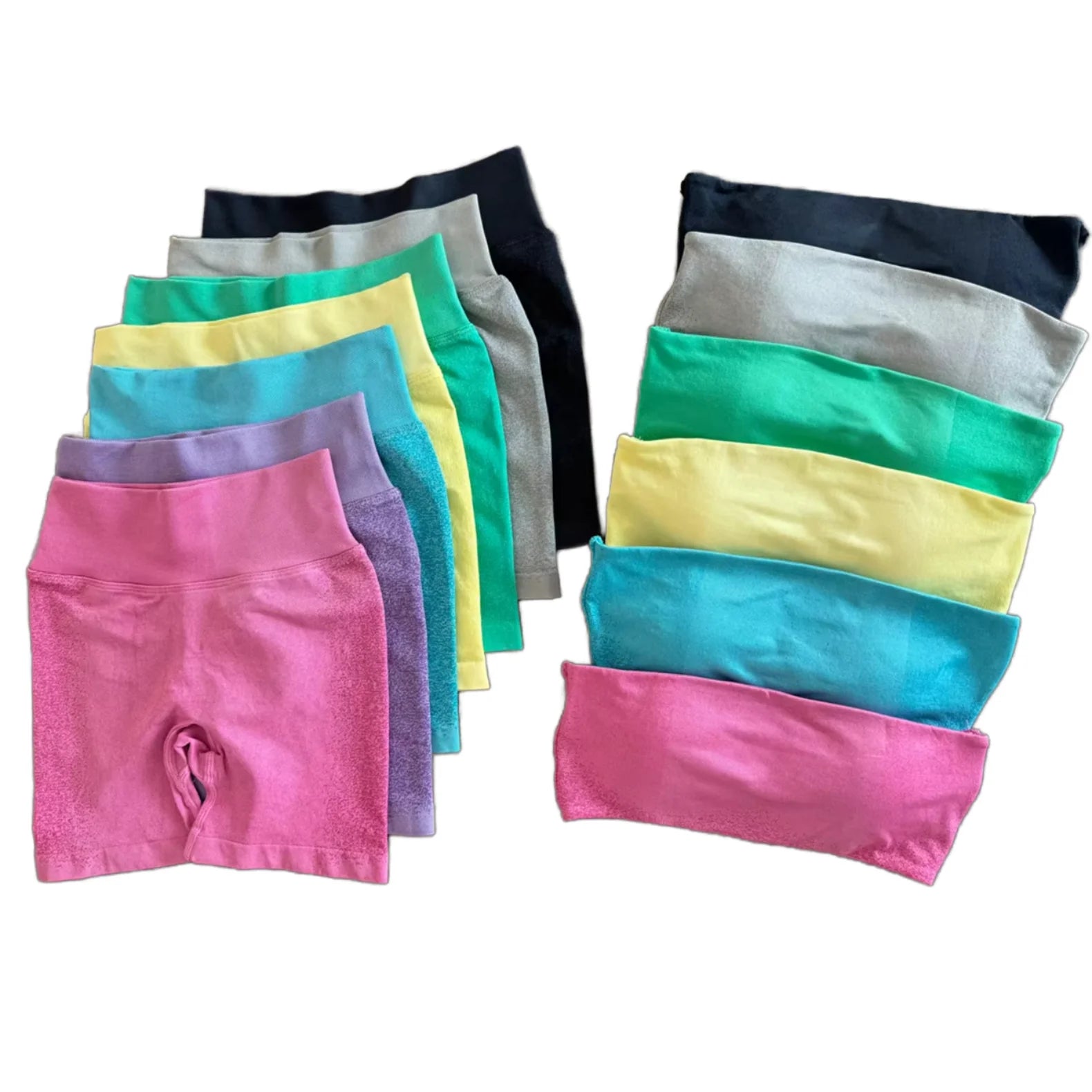 Women's Super Stretchy Seamless Yoga Gym Shorts Scrunch Butt Workout Biker Set Sport Fitness Athletic Wear Activewear Summer