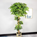 Small Indoor Bonsai Banyan Tree High-Impression Simulated Plant Rattan Wrap for Living Room Decor Artificial Greenery