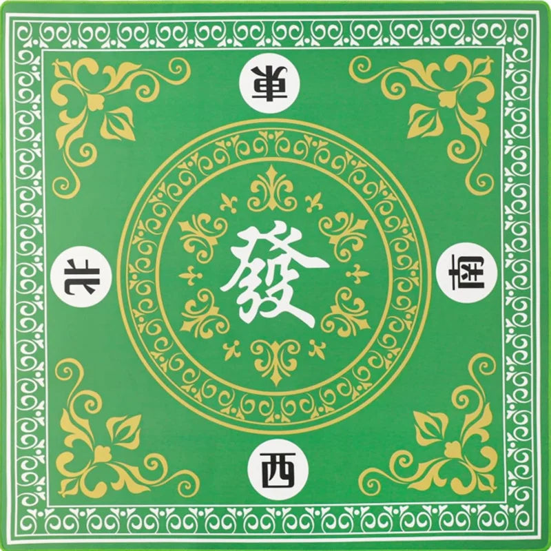 Custom Mahjong Game Mat Square Travel Tables Ma Jiang Tiles Household Poker Carpet With Rubber Backing Poker Mat