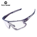 WEST BIKING Intelligent Discoloration Glasses Waterproof Oil-Proof High-Toughness Suit Myopia Magnetic Cycling Sport Glasses