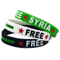 Manufacturer Free Syria Flag Wristband Promotional Syria Arm Band Armband Bracelet Silicone Rubber Wristband