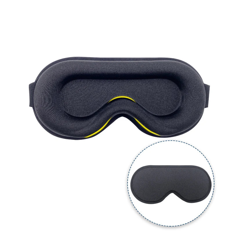 100% Light Block 3D Sleep Mask Adjustable Night Blindfold Upgraded Memory Foam 3D Contoured No Pressure Soft Comfort Eye Mask