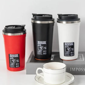 Customized Magic Sucker Coffee Mug 380ml Leak Proof Double Wall Stainless Steel Coffee Tumbler