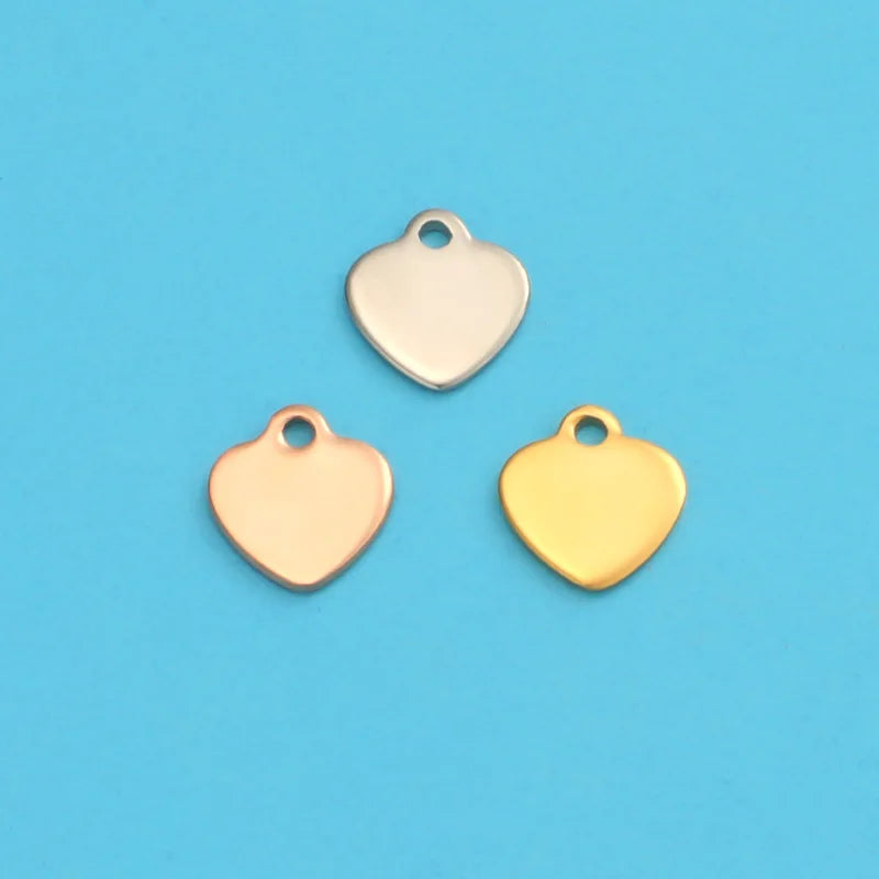 Hot Sale High Polished Stainless Steel Peach Heart Pendant Charm for Jewelry Making