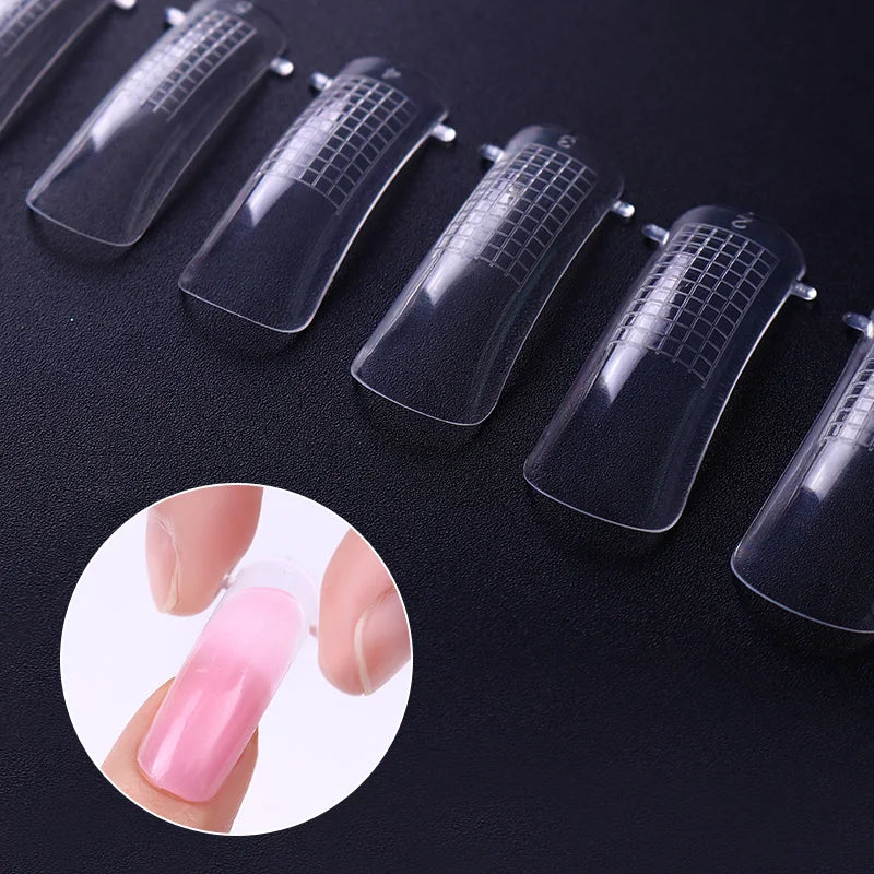 100pcs Quick Building Gel Extension Gel Mold Tips Nail Extension Form
