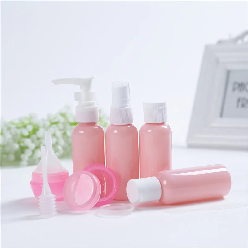 Factory Wholesale Hot Travel Packaging Spray Pump Plastic Bottles Packaging Colorful Travel Set