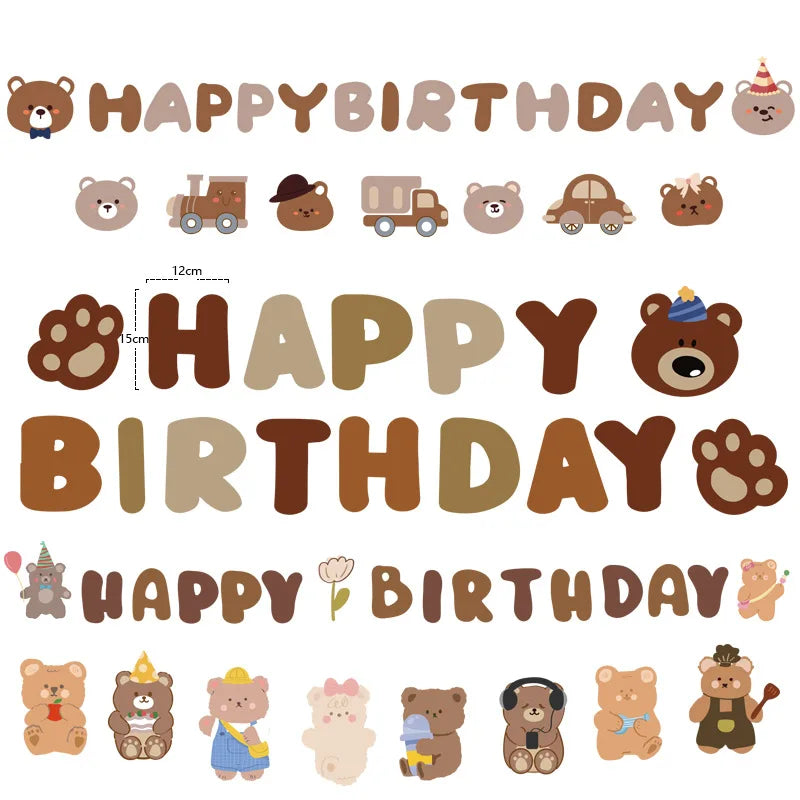 Custom Party Supplies Happy Birthday Banner Hanging Paper Party Supplies Banner Letter