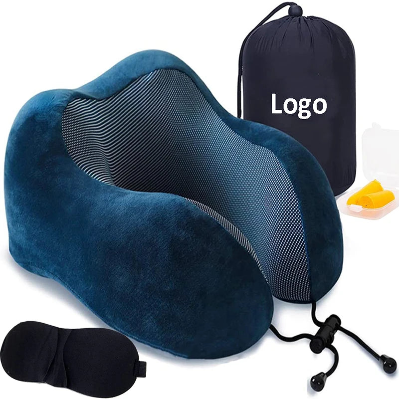 Modern Professional U-Shape Airplane Neck Pillow Memory Foam Travel Nap Support Pillow for Flight Traveling