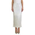 Women White Quality Assurance Sequin Clothes Korean Fashion Skirt for Party Club