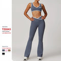New Hot Design Ropa De Yoga Sportswear for Fashion Women High Compression Gym Fitness Workout Active Tummy Control Pants Set