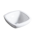 Factory Wholesale Square Semi Mounted Ceramic Bathroom Sink Small Wash Hand Basin Sizes In Inches