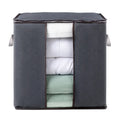Oxford Cloth Steel Frame Storage Box Large Foldable Double Zipper Durable Fabric Square Bin for Clothing Packaging Waterproof