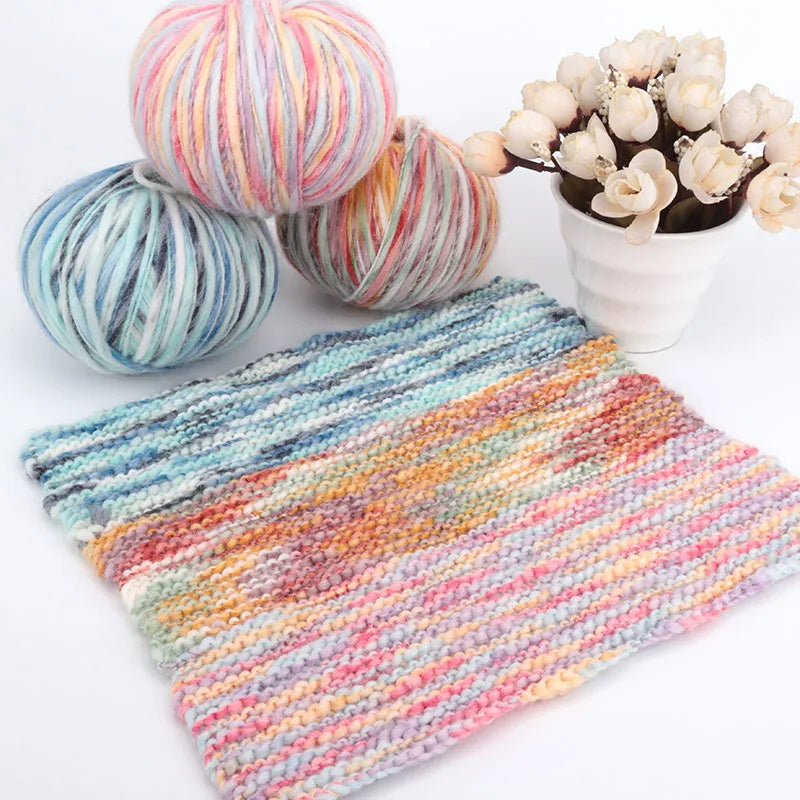 Hot Sale Dyed Polyester Acrylic Nylon Wool Blended Yarn for Hand Knitting Scarf