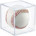 Jinda Modern 8x8cm Cubic Baseball for Showcase UV-Resistant Transparent Plastic Acrylic Baseball Display Case for Signed