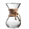 Classic Style Anti-scald Glass Coffee Maker Glass Coffee Maker Sets with Wood Handle Glass Turkish Coffee Pot