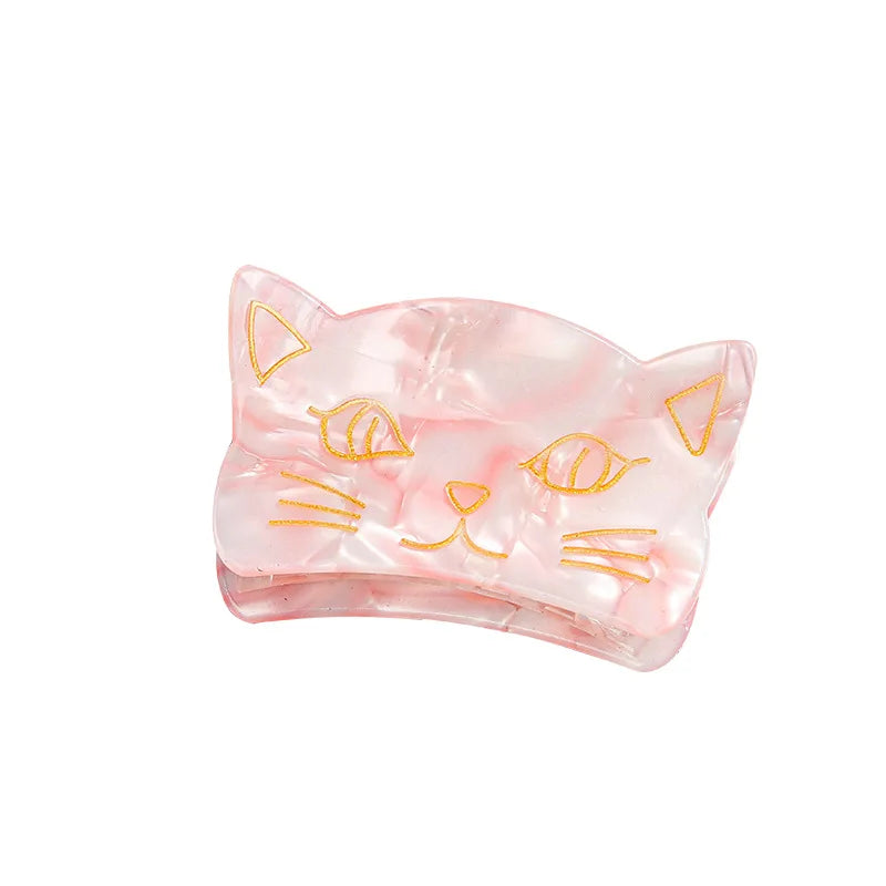Cute Cat & Shark Shark Hairpin Hair Claws Acetic Acid Hairclip for Women & Girls Hair Decoration