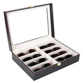 Wholesale Custom Logo High Quality Leather 8 Slots Sunglasses Display Box Eyeglasses Case