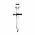 AA016551 Charms Sword 24x8mm Handmade Making Fit Vintage Tibetan Silver Color Pendants DIY for Bracelet Necklace