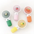 Wholesale Plastic Small Cute Fruit Low Noise USB Rechargeable Portable Hand Held Custom Logo Hello Kitty Air Cooler Fan