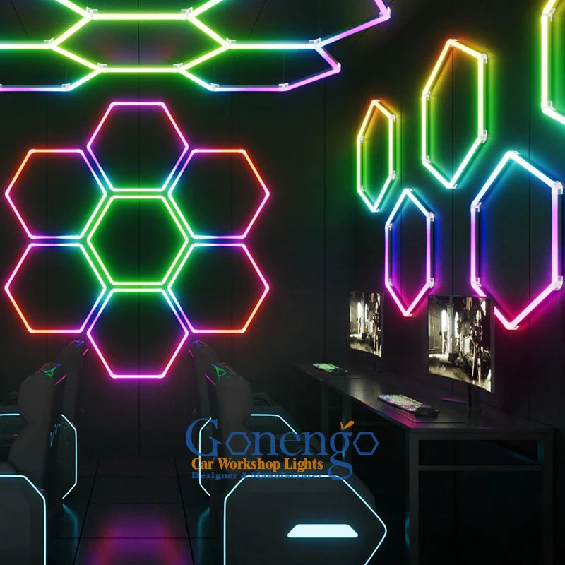 Manufacturers Popular Hexagon Lighting Ceiling Rgb Stage Night Club Disco Lights