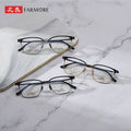 FARMORE Titanium Optical Glasses Frame Male Retro Glasses Metal Frames Eyewear Accessories Grey Leopard clear Unisex FM21010