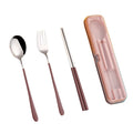 Eco-friendly Stainless Steel 304 Flatware Portable Outdoor Reusable Camping Cutlery Set Kids Including Fork Spoon Chopsticks Tea