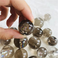 Rainbow Flash Ball Polished Healing Stone Crystals Ball Mini Size Clearly Smoky Quartz Sphere