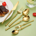 Hot Sale 304 Stainless Steel Flatware Set Wedding Silverware Knife Fork Spoon Gold Cutlery Set