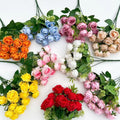 Multi-headed Rose Artificial Flower Pearl Rose Artificial Flower Ins Romantic Nordic Style Artificial Immortal Flower