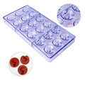 Round Shape 18 Cavity Fondant Cake Candy Moulds 3D Clear Plastic Chocolate Mold for Baking