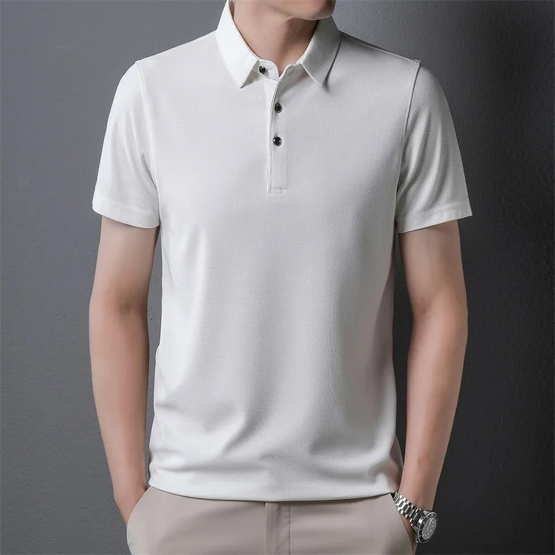 Wholesale High Quality Affordable Waffle Polo Shirt Fashionable Classic Men's Quick Drying Work Wear Business Golf Polo Shirts