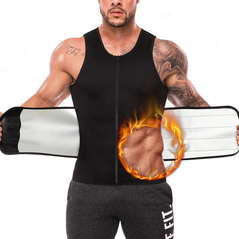 5 Times Sweat Loss Weight Zipper Boxing Sauna Suit Men Weight Loss Slimming Sweat Sauna Vest for Men