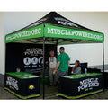 10x10ft Custom Logo Printed Aluminum Frame Pop up Shower 3x6 Canopy Roof Top Trade Show Sevent Canopy Tent Free Design