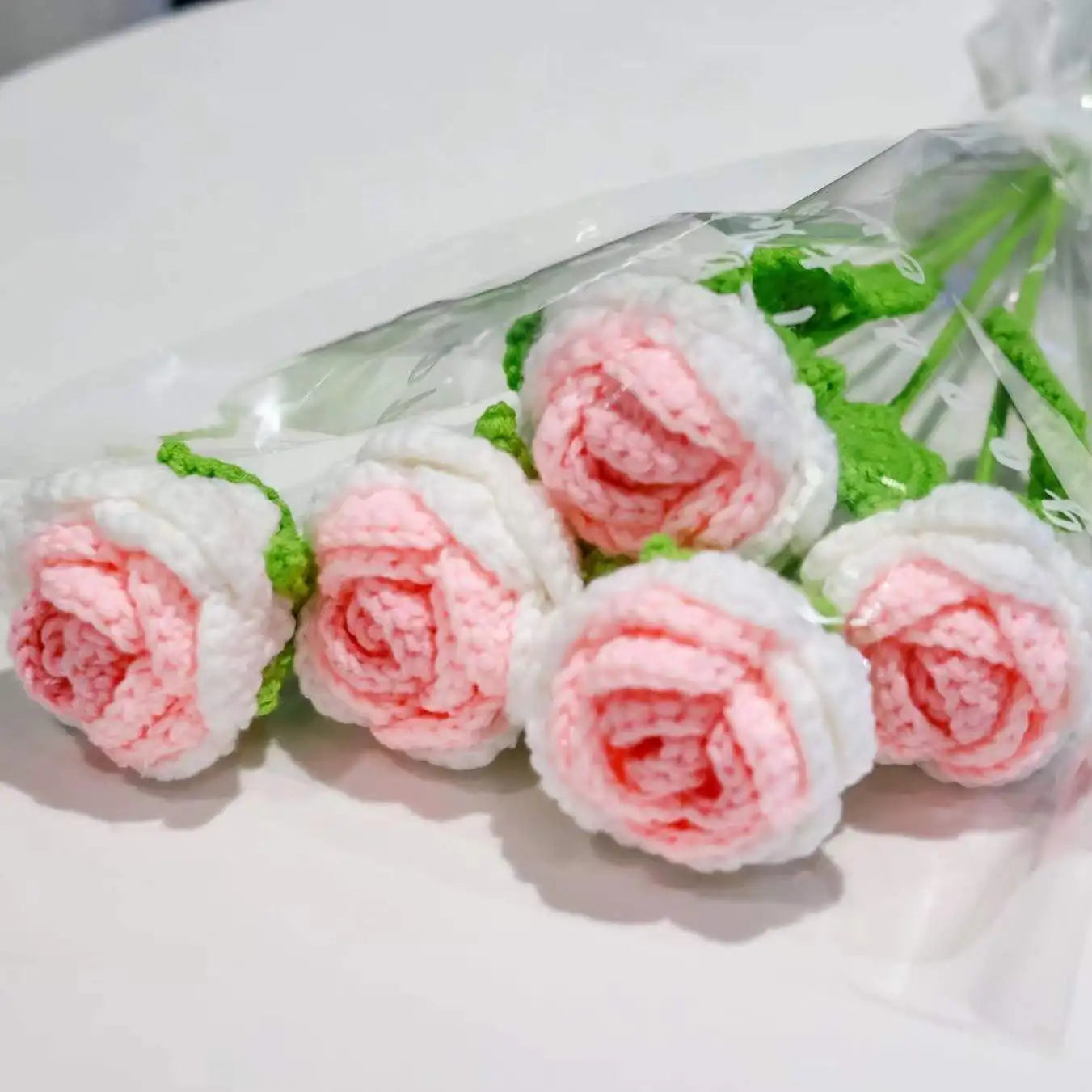 Wholesale Toplin Brand Handmade 100% Wool Crochet Rose Flowers Islamic Wedding Novelty Promotion Decorative Gifts Face Finished